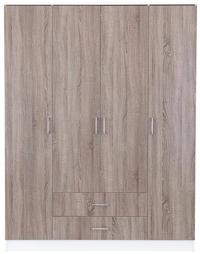 Miami gardróbszekrény 160x205 cm yorki tölgy-fehér