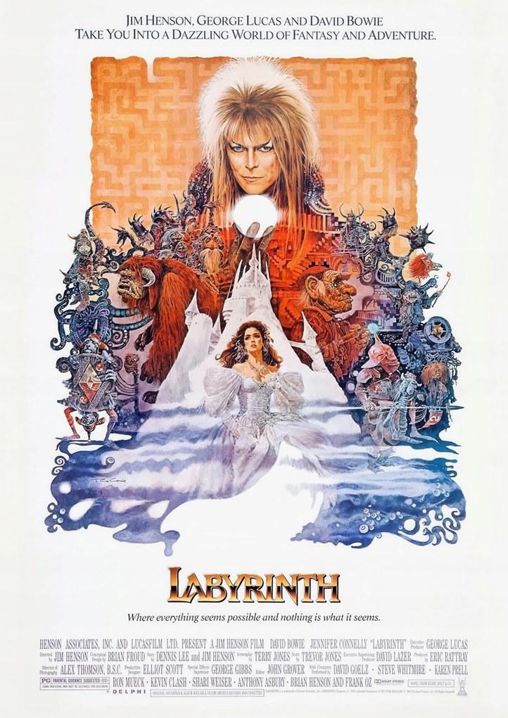 Labyrinth poszter 1986 David Bowie Labirintus