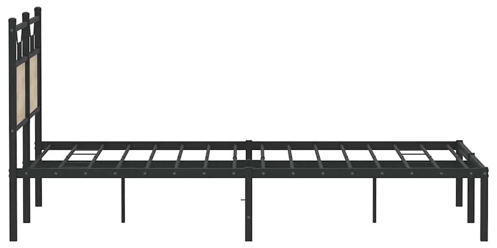 sonoma tölgy színű szerelt fa ágykeret matrac nélkül 140x190 cm