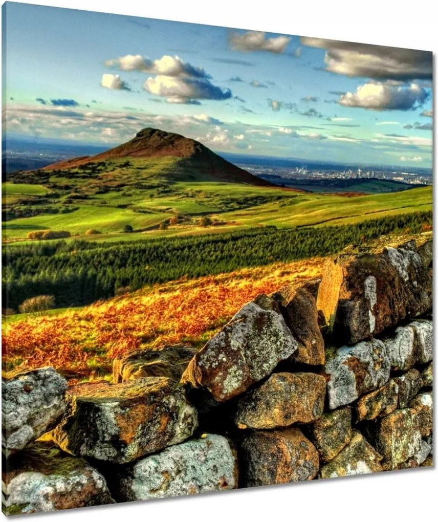 Vászonkép 90x90 Tájkép Hegyek Szikla Ég