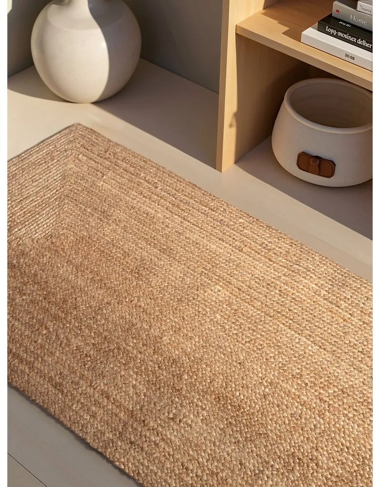 Natúr színű kétoldalas kézi szövésű juta futószőnyeg 80x200 cm Sharmila Natural Brown – Hanse Home