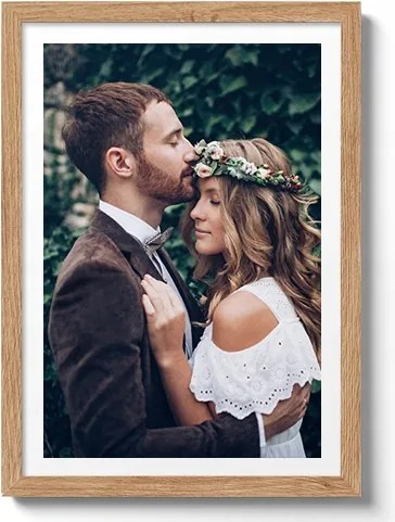 Képkeret 40x50 Tölgy plexi képkeret fotóhoz és ajándék mdf