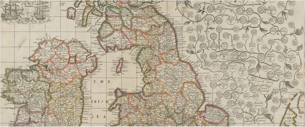 Flizelin tapéta Divatos 3D fali ragasztóval Antik térkép 250x104 Ragasztó