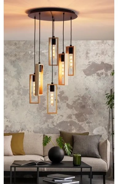 Eglo 44054 - Kábelcsillár LITTLETON 6xE27/60W/230V