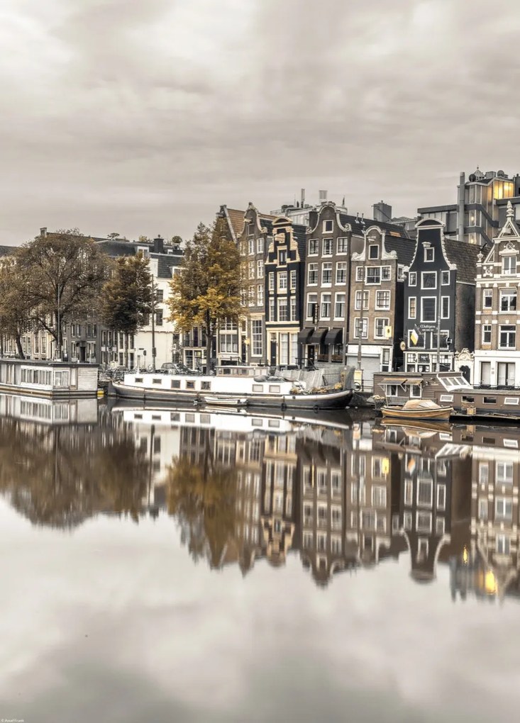 Poszter 39,5x55cm Csatorna Amszterdam városon keresztül 3, Assaf Frank