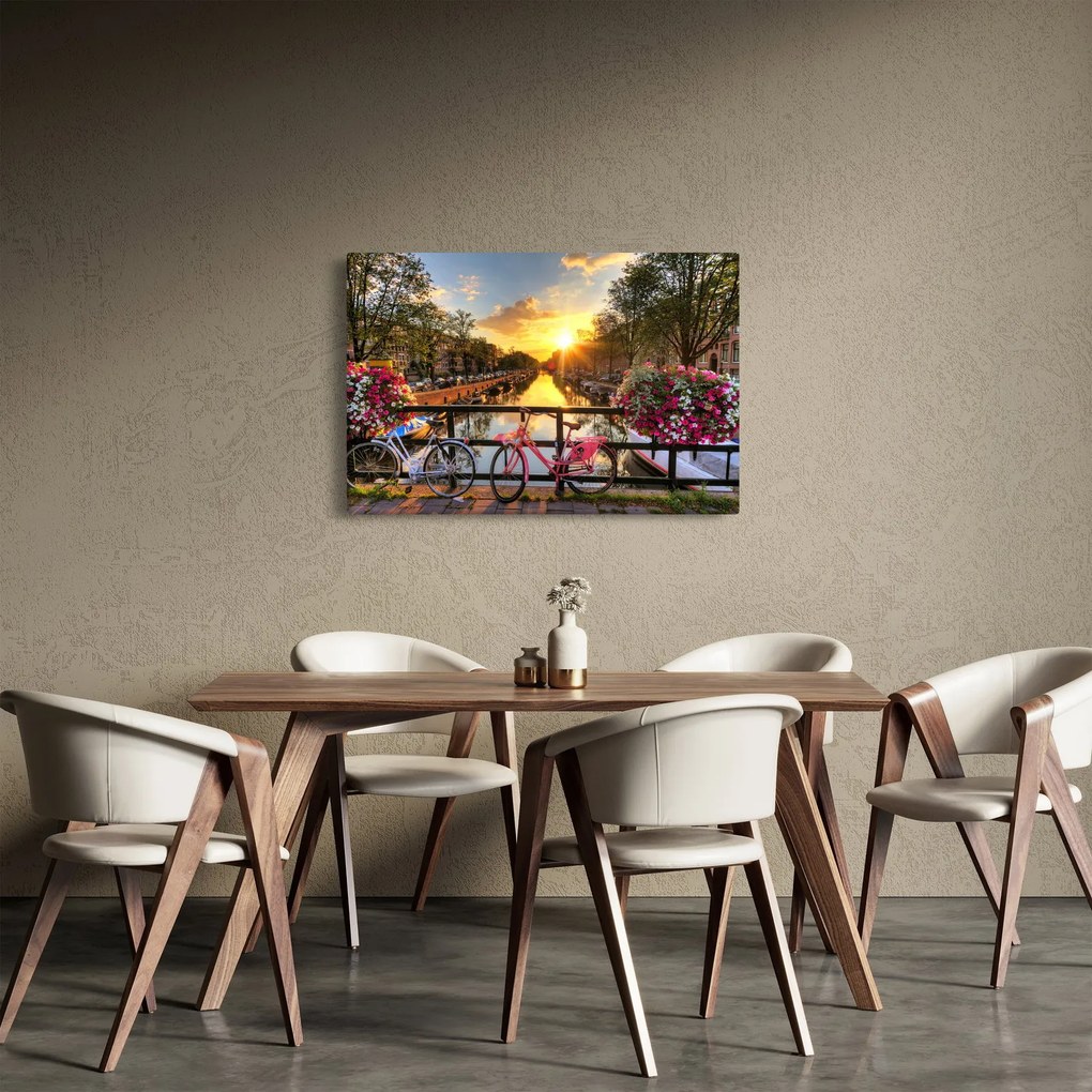 Kép - Napkelte Amszterdamban (90x60 cm)