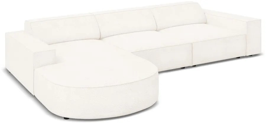 Bézs buklé szövet sarokkanapé (bal oldali) Jodie – Micadoni Home