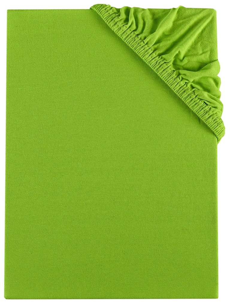 EMI zöld 100% pamutjersey gumis lepedő: Kiságy 60 x 120 cm