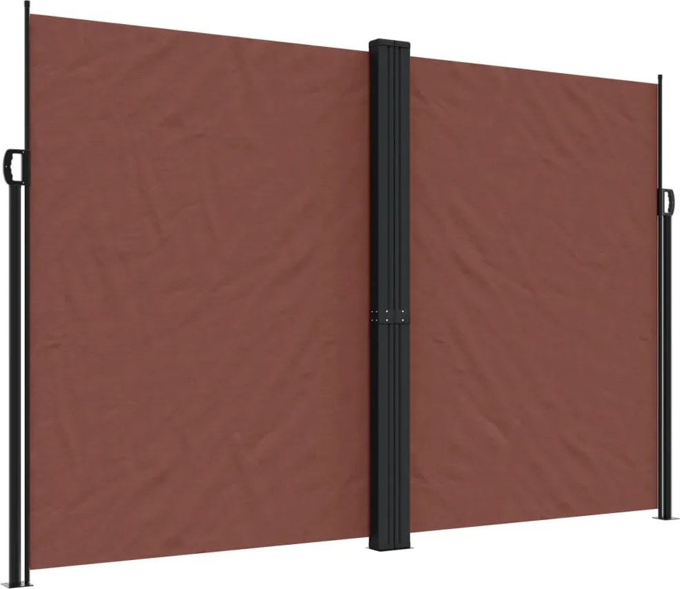 vidaXL barna behúzható oldalsó napellenző 220 x 1000 cm
