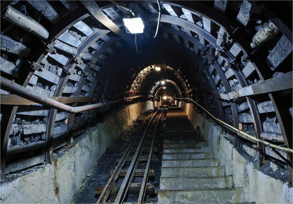 Fotótapéta Bánya alagút a mélyben Sötétség Történelem 312x219 vinil +ragasztó