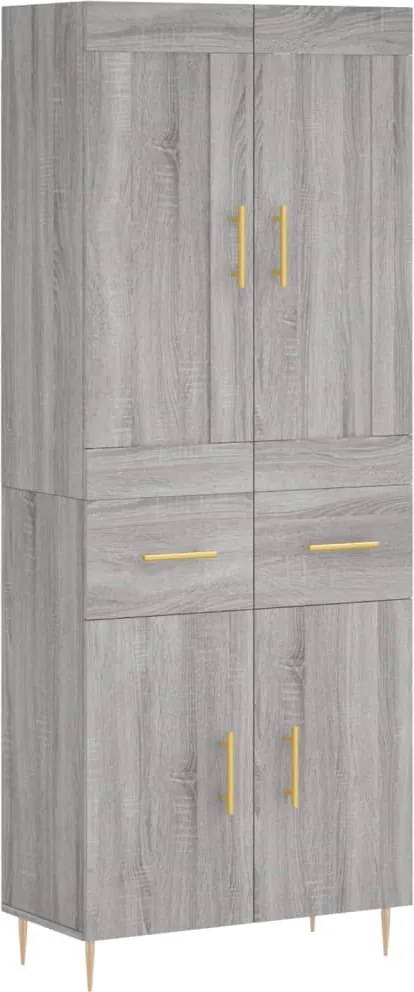 vidaXL szürke sonoma szerelt fa magasszekrény 69,5 x 34 x 180 cm