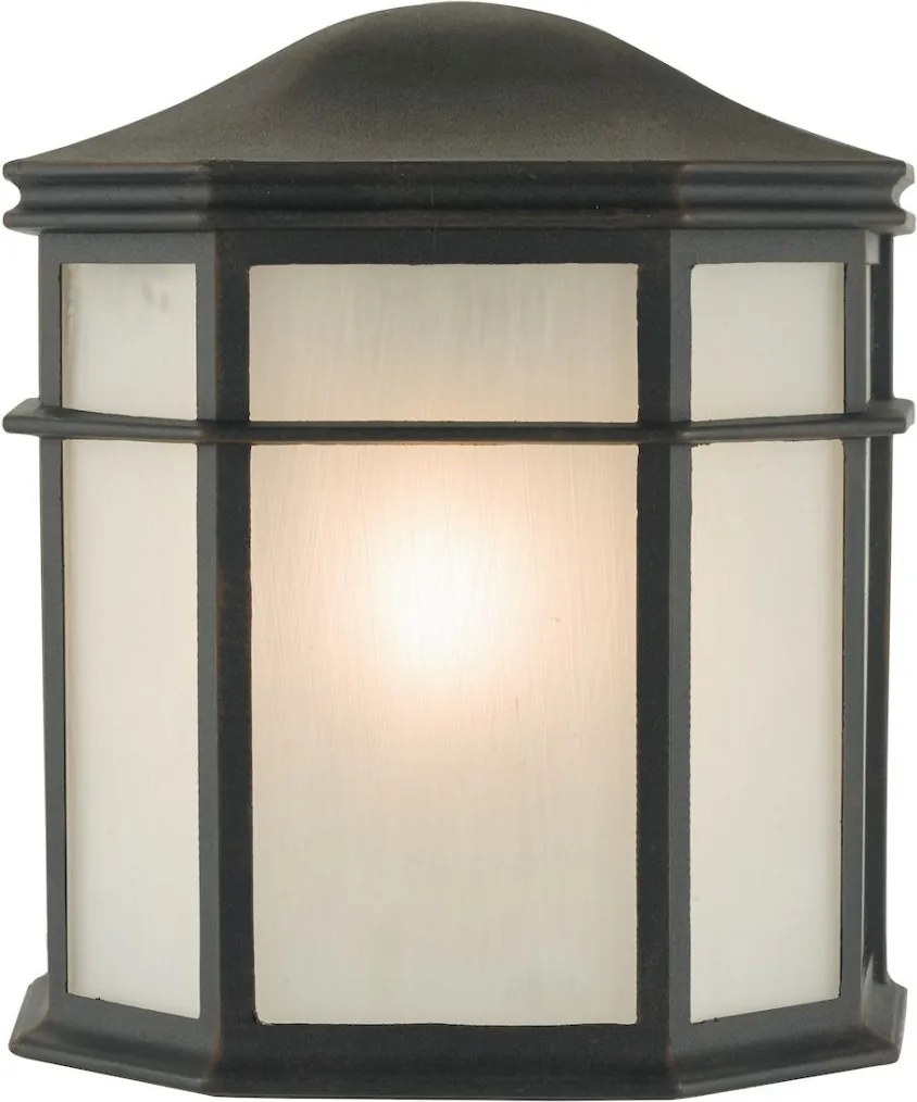 DAR LIGHTING DUL2122 DULBECCO Klasszikus Kültéri Fali Lámpa Fekete, Opál E27 IP44