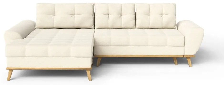 Krémszínű kinyitható sarokkanapé (bal oldali) Balitco – Ropez