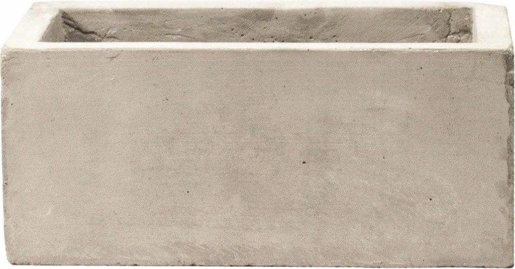 Betonból készült téglalap alakú virágtartó H: 6,5 cm