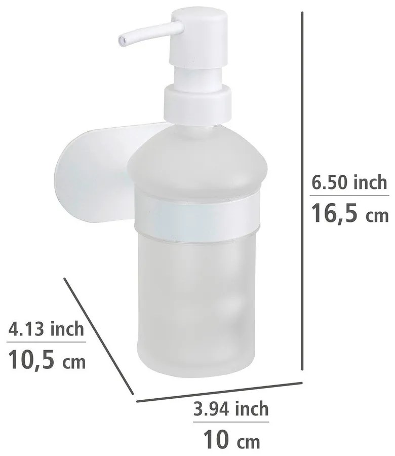 Fehér öntapadós üveg szappanadagoló 200 ml Orea – Wenko