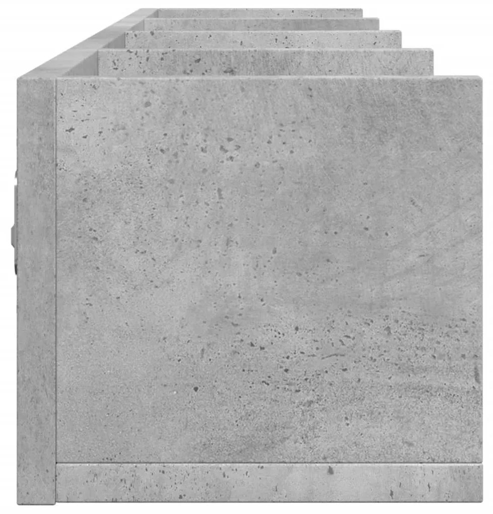 betonszürke szerelt fa faliszekrény 99x18x16,5 cm