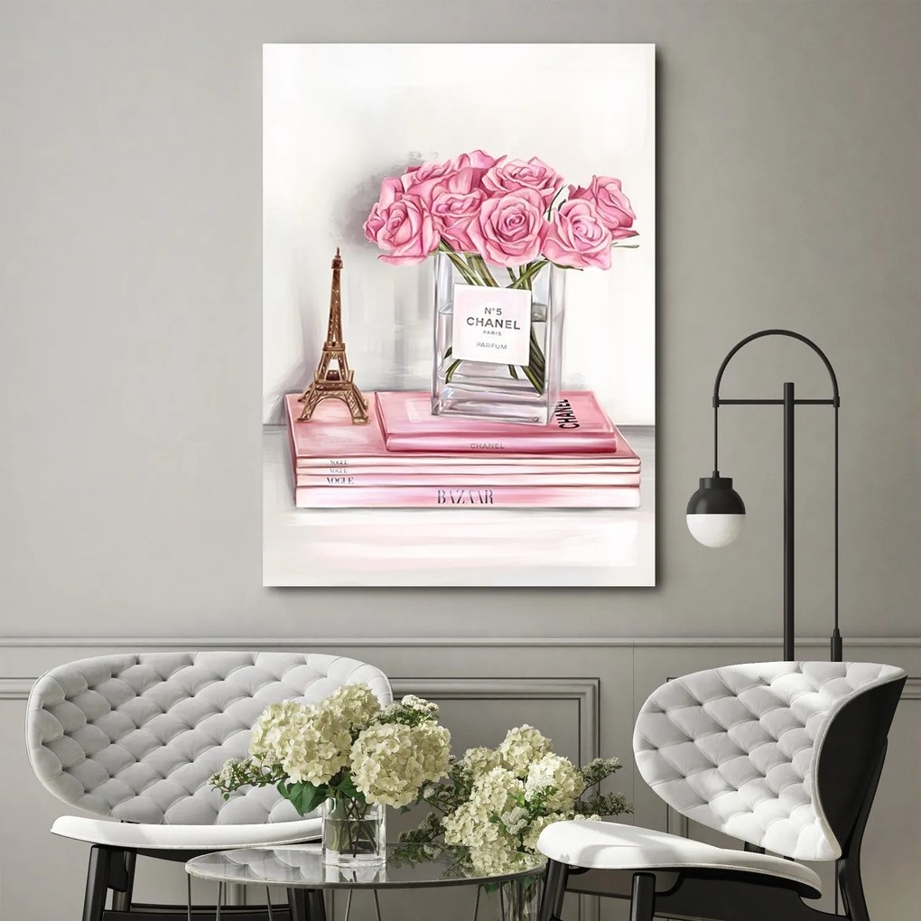 Gario Vászonkép Rózsák Chanel vázában Méret: 80 x 120 cm