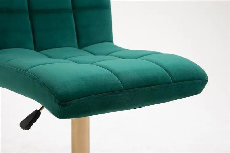 HR7009CROSS Sötétzöld modern velúr szék arany lábbal