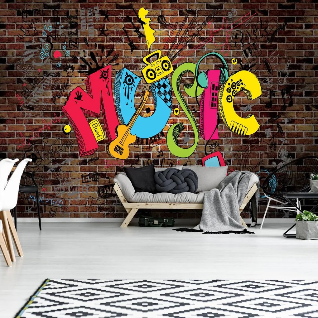 Fotótapéta - Graffiti - zene (152,5x104 cm)