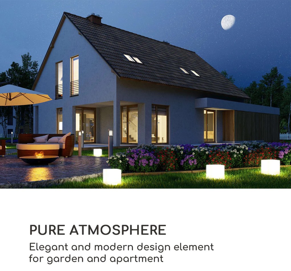 Blumfeldt Shinecube XL, világító kocka, 40 x 40 x 40 cm, 16 LED szín, 4 világítási mód, fehér
