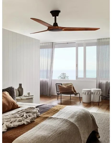 Lucci Air 21321749 - ABYSS mennyezeti ventilátor pr. 142 cm IP66 barna + DO