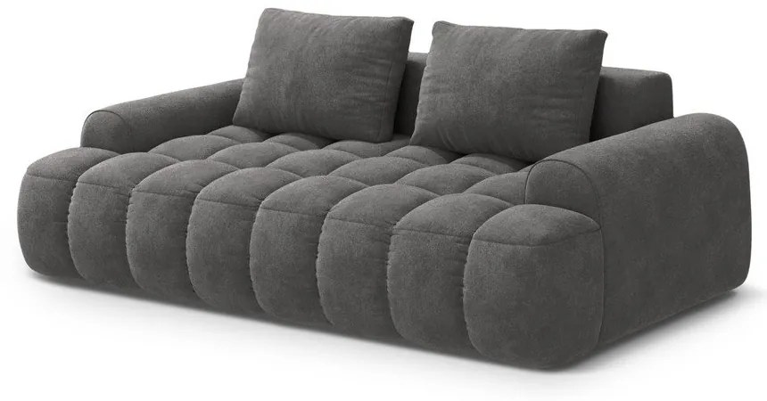 Szürke bársony kanapé 200 cm Linz – Cosmopolitan Design