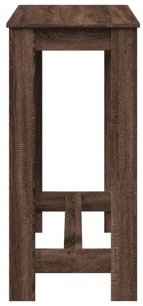 barna tölgy színű szerelt fa bárasztal 102 x 50 x 103,5 cm