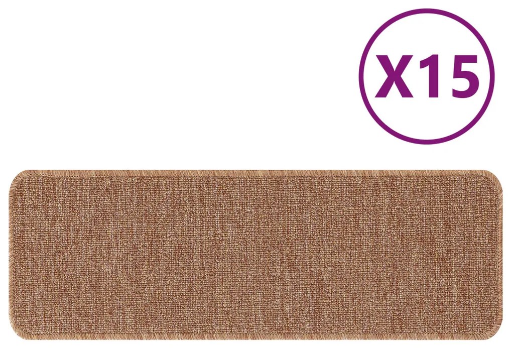 Lépcsőszőnyegek Latex Párnázással Sárga 25x60 cm