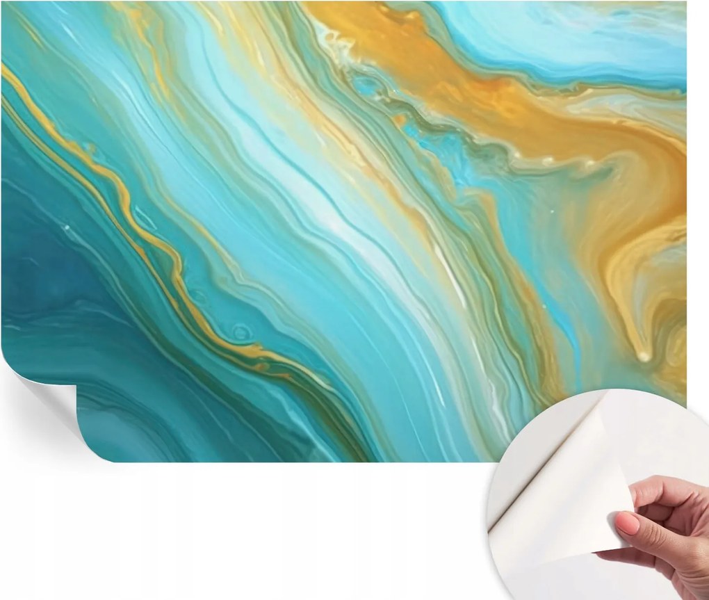 Öntapadós Dekoratív Fotótapéta Hálószobába Absztrakt hullámok 104x70