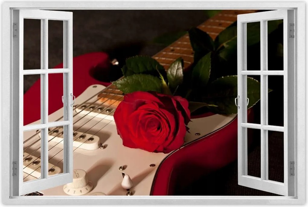 Poszterek 120x80 Piros evező Gitár