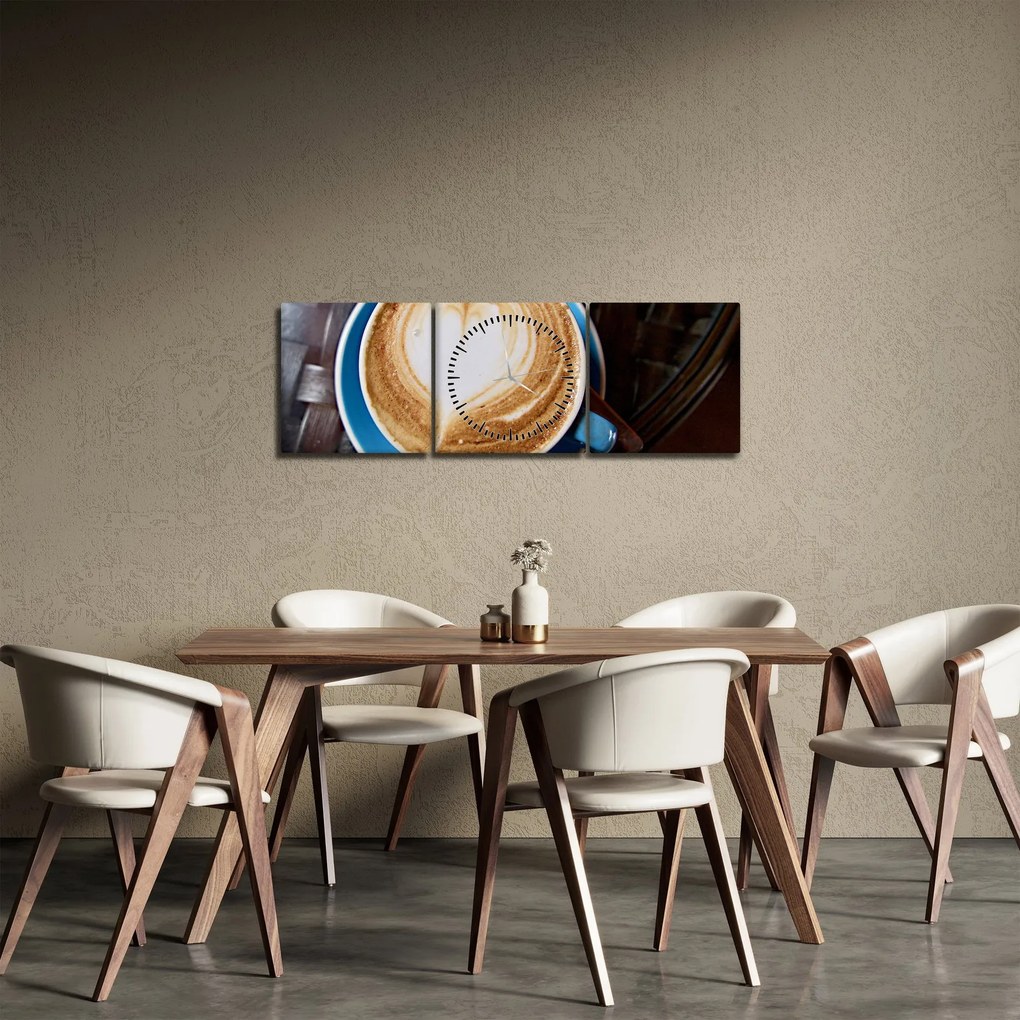 Kép - Latte Art (órával) (90x30 cm)