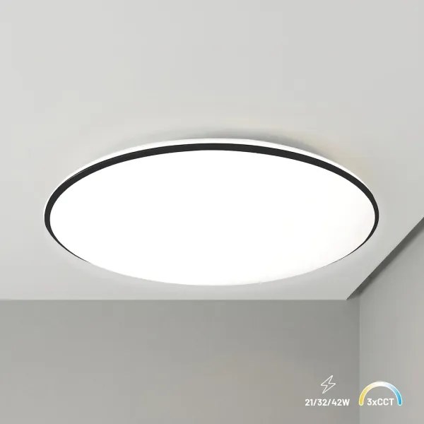 LED mennyezeti lámpa HUGO LED/21/32/42W/230V 3000/4000/6500K átmérő 45 cm IP54 fekete