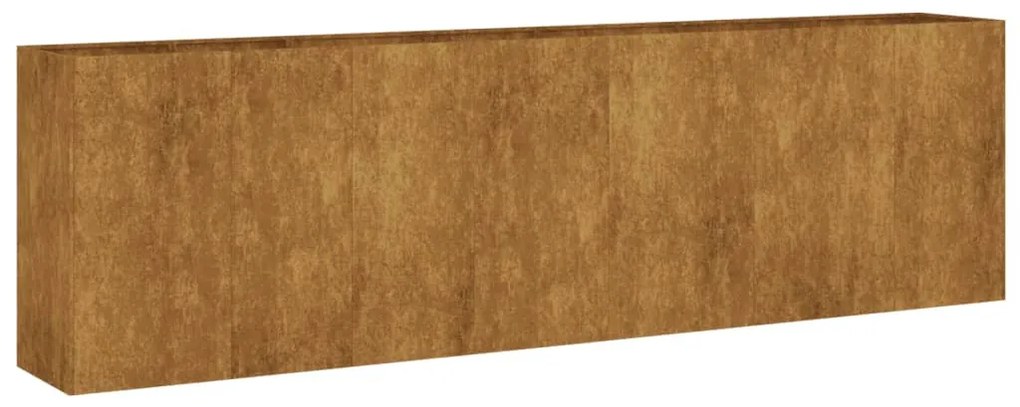corten acél kerti magaságyás 280x40x80 cm