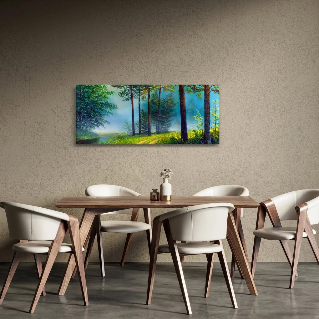 Kép - Olajfestmény tájkép (120x50 cm)
