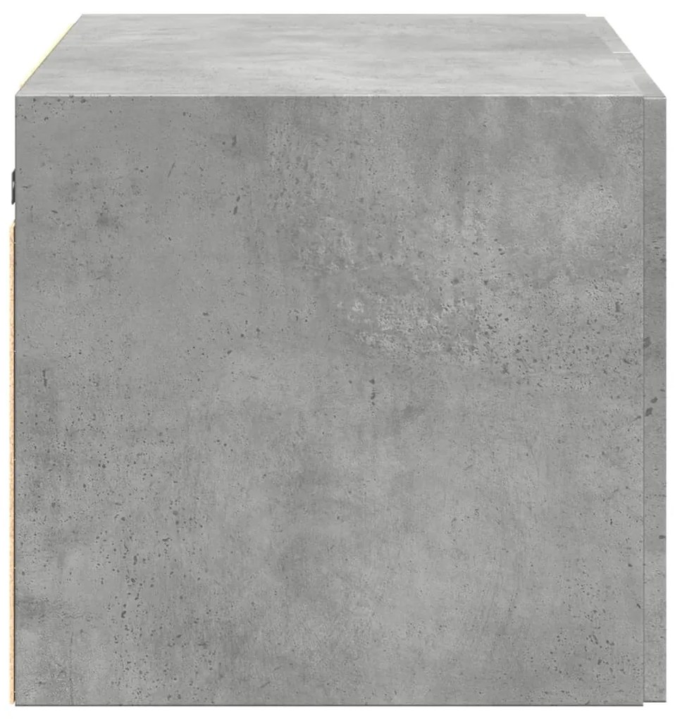 betonszürke szerelt fa faliszekrény 70 x 42,5 x 40 cm