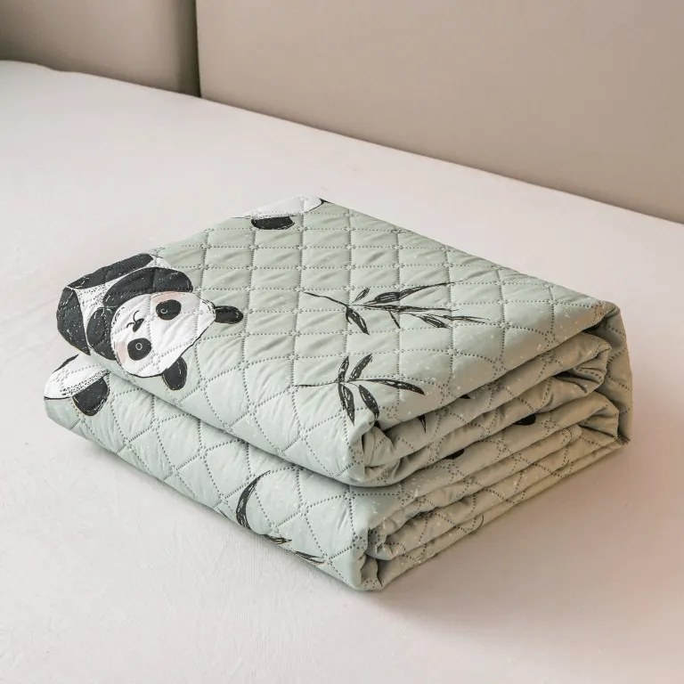 Ágytakaró PANDA RELAX zöld Méret: 170 x 210 cm