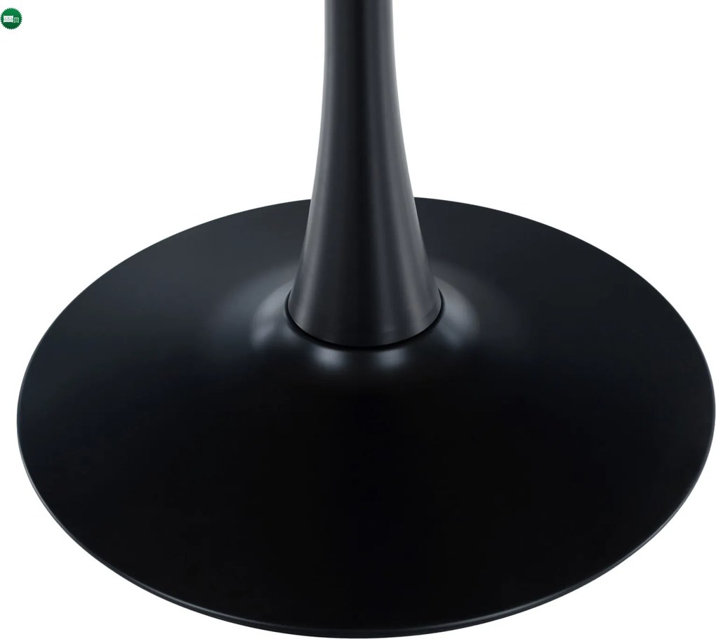 Étkezőasztal, tölgy/fekete, átmérő 110 cm, REVENTON NEW