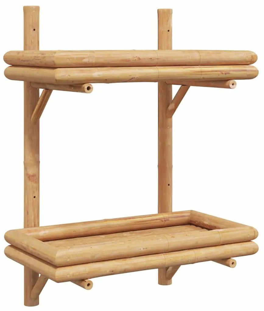 Falifiók polcokkal tárolóval Barna 45 x 26 x 60 cm bambusz