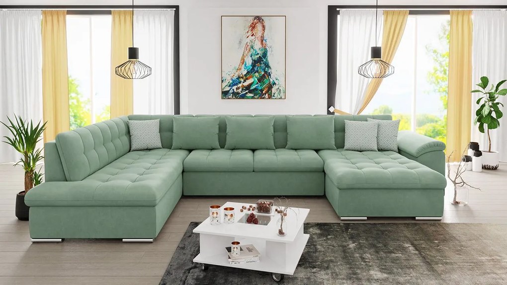 Sarokkanapé Talina alvási funkcióval (Jobb U) (Uttario Velvet 2954 + Uttario Velvet 2954 + Evo 29). 1059436
