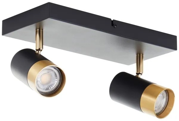 Brilliant - LED spotlámpa VIGOLO 2xGU10/5W/230V fekete/arany