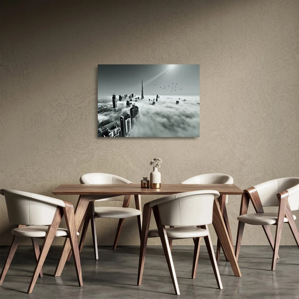Kép - Felhőkarcolók Dubaiban (üvegen) (70x50 cm)