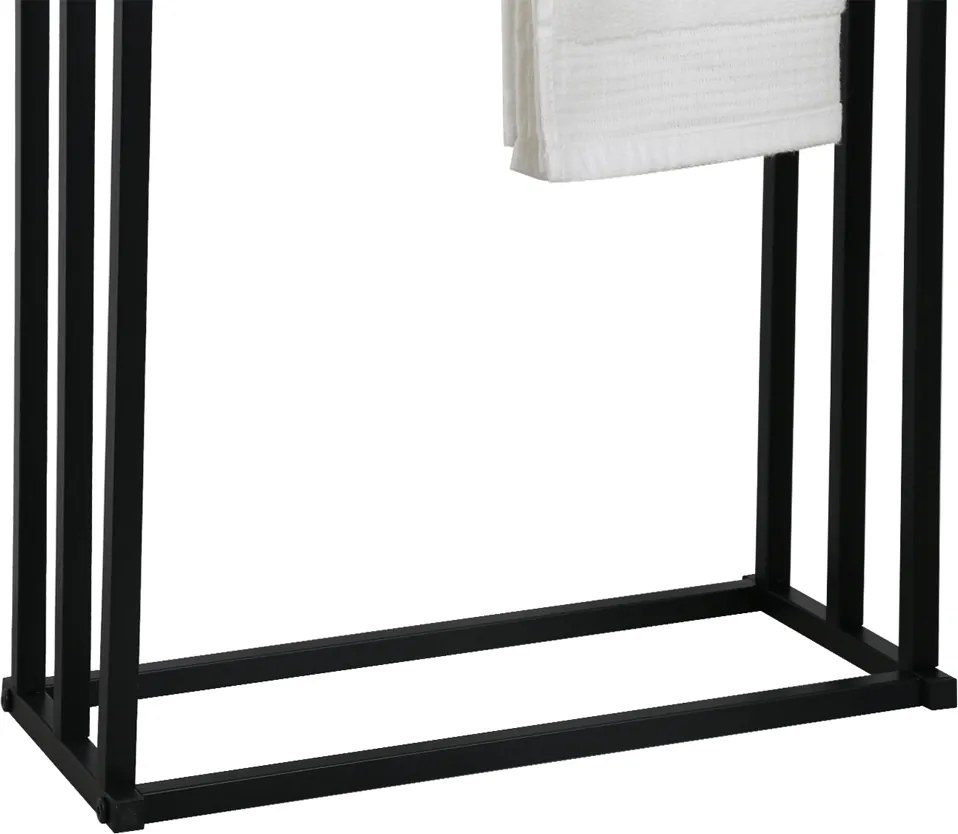 Törölközőtartó állvány, fekete, POLDO