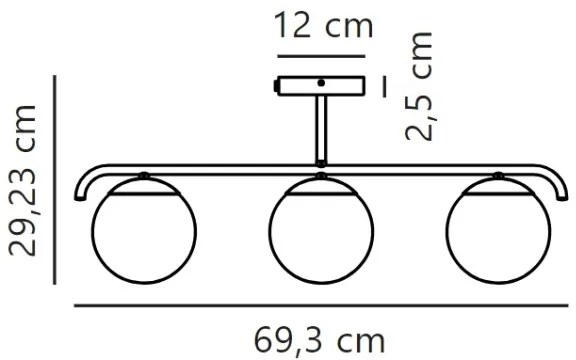 Nordlux - Csillár rúdon GRANT 3xE14/25W/230V arany