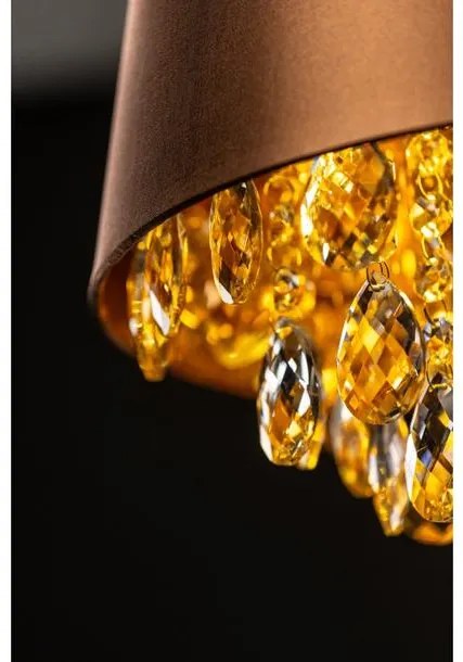 Lámpa Mennyezeti lámpatest NESTO, 6083, AC220-240V, 50/60Hz, 1*E27, max.40W, IP20, átmérő 30 cm, barna