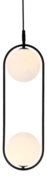 Csillár zsinóron CORDEL 2xG9/28W/230V fekete