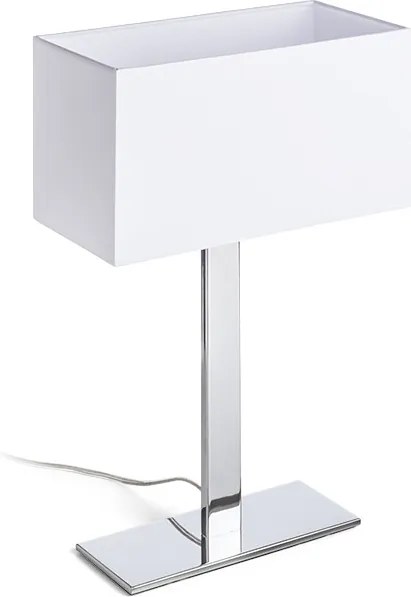 RENDL PLAZA M stolní bílá chrom 230V LED E27 15W