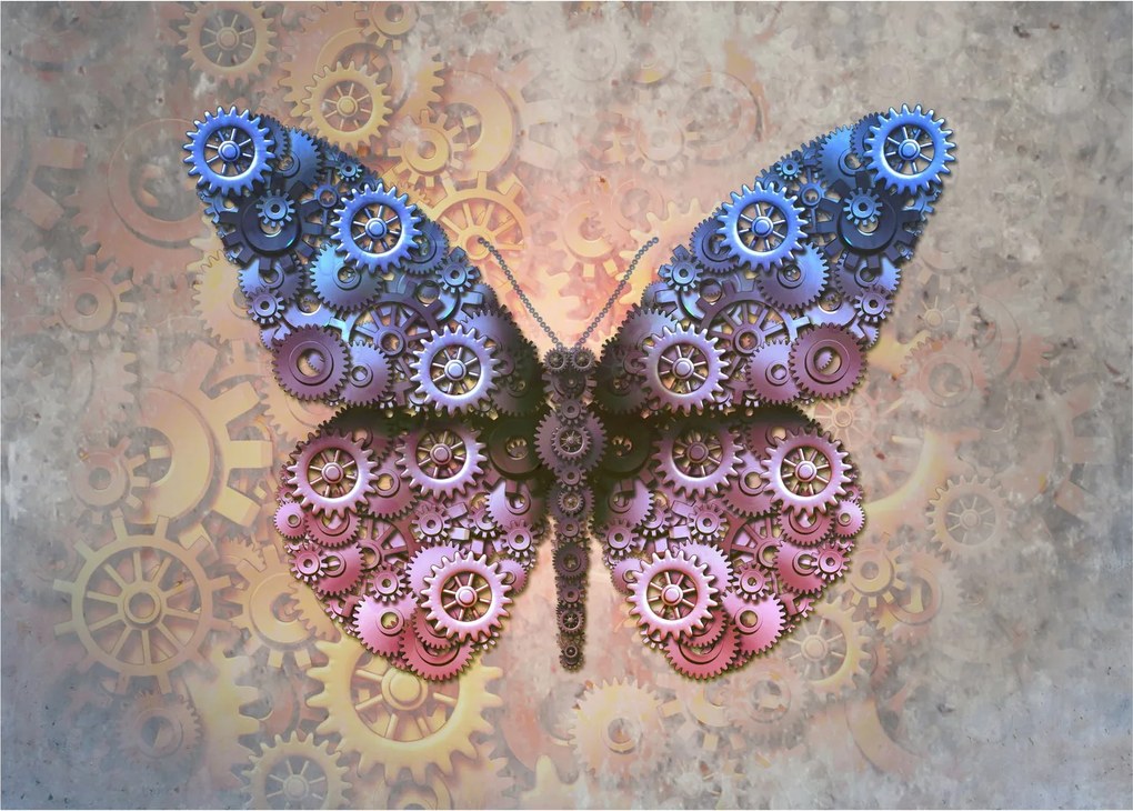 Kép - Steampunk pillangó (70x50 cm)