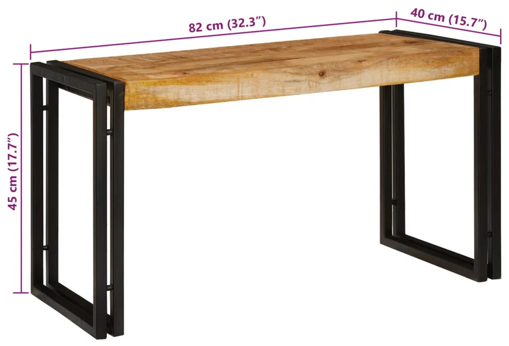 3 darabos egymásba helyezhető asztalsorozat – Tömör mangófából