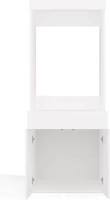 Aldabra POLA Twin 1S fürdőszoba szekrény, mosógép tárolóval, 64.2x64.2x162 cm, fehér