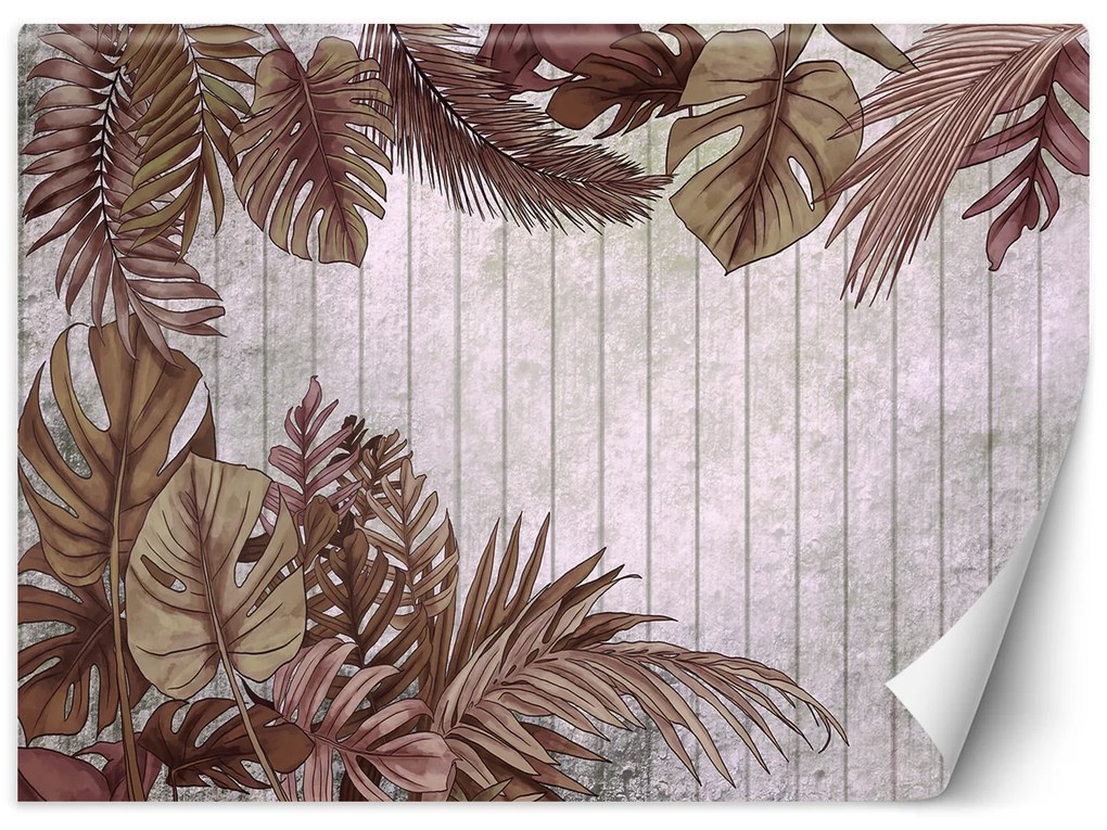 Gario Fotótapéta Levelek retro fa táblákkal a háttérben Anyag: Vlies, Méret: 400 x 280 cm